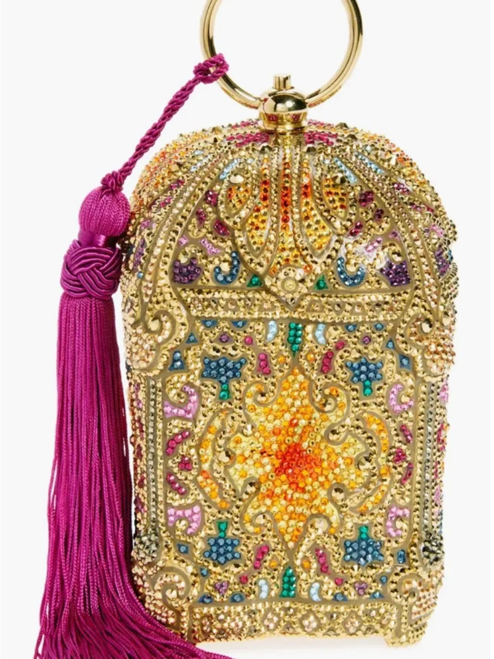 Judith Leiber Lantern Divine Crystal Embellished Clutch - Picture 2 of 10